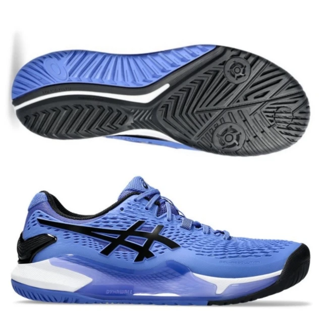 asics 亞瑟士 GEL-RESOLUTION 9 男款 網球鞋 一般楦(1041A330-401 藍黑 法網配色 支撐穩定 底線型)