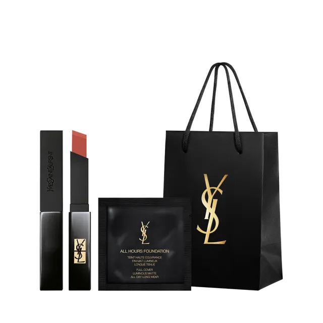 【YSL】官方直營 奢華緞面絨霧唇膏 2.2g(顯色霧唇/小黑條/任選1款/新色上市)