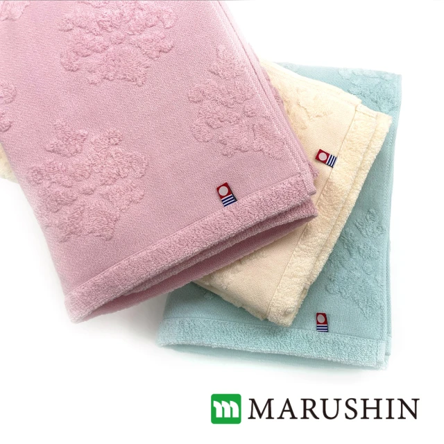 Marushin 丸真 日本製今治浮雕花卉紗布洗臉巾(超值2