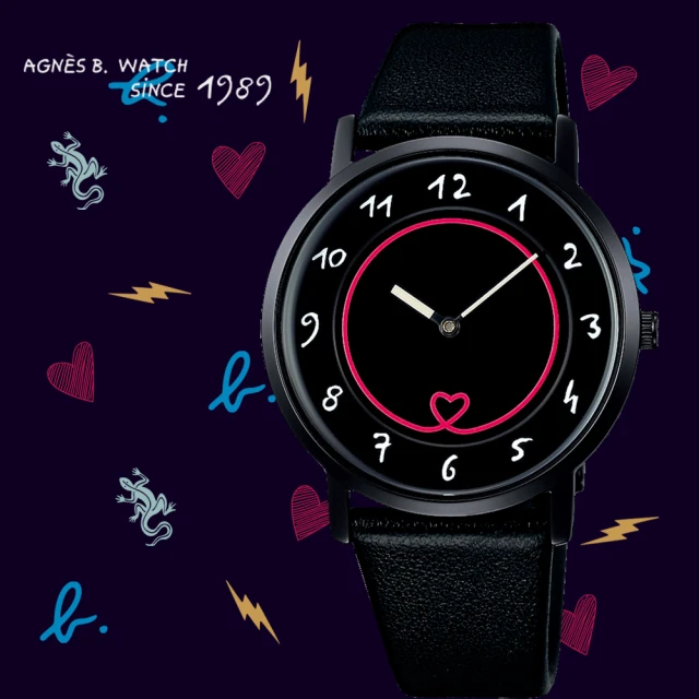 agnes b.agnes b. marcello 35週年限量款霓虹腕錶-34mm(VJ20-KVP0C/BJ5022X1)