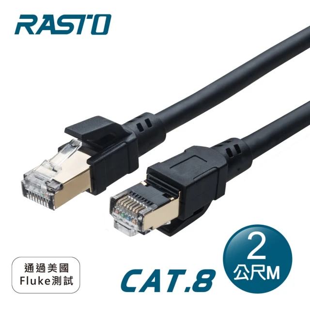 REC16 超極速 Cat8 鍍金接頭SFTP雙屏蔽網路線-2M