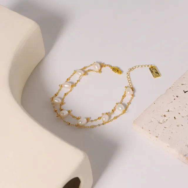 【禧禧珠寶】簡約雙層珍珠手鍊