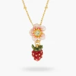 【Les Nereides】莓果森林-野生草莓與粉色草莓花項鍊