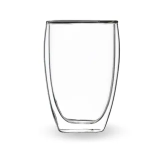 【Verytime 啡茶時刻】雙層玻璃杯 雙層杯 雙層隔熱杯 350ml(咖啡杯/玻璃杯/隔熱防燙杯/耐熱玻璃杯)