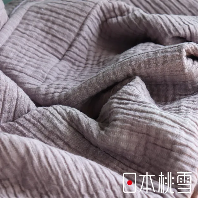 【日本桃雪】雙面紗布立體織紋輕質浴袍/睡袍(鈴木太太公司貨)