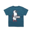 【CHUMS】CHUMS 休閒 童Kids Booby Logo T-Shirt短袖上衣 藍綠(CH211282T001)