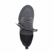 【WALKING ZONE】女 飛線針織布 增高厚底運動休閒鞋 女鞋(黑色)