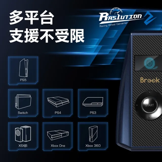 【Brook】Ras1ution 2方向盤轉接器(新增支援PS5｜PS4｜Switch)