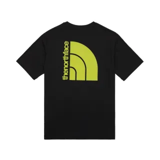 【The North Face 官方旗艦】北面男款黑色大尺寸品牌LOGO休閒短袖T恤｜88G9JK3