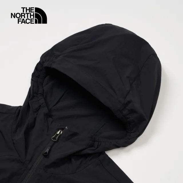 【The North Face 官方旗艦】北面男款黑藍拼接UPF防曬連帽外套｜87VYMPF(抗UV)