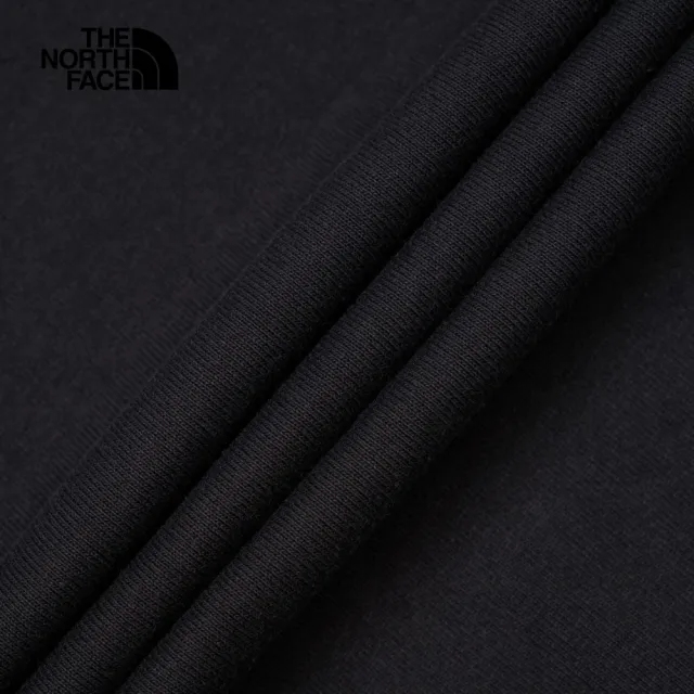 【The North Face 官方旗艦】北面UE男款黑色重磅純棉舒適透氣休閒短袖T恤｜885RJK3