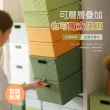 【FL 生活+】日式可疊加收納箱-超值6件組(5色4款/卡扣上蓋/收納盒)