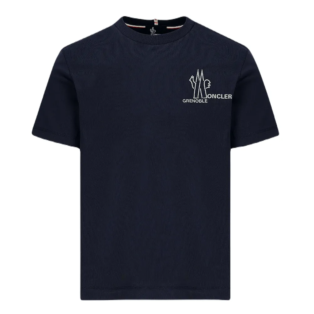 【MONCLER】春夏新款 男款 胸前品牌LOGO 短袖T恤-深藍色(S號、M號)