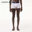 【LACOSTE】男裝-彈性棉質素面/印花/條紋內褲3件組(印花藍/條紋灰/素色黑)