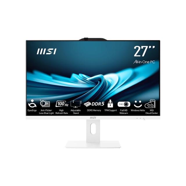 【MSI 微星】27型i7二十核液晶特仕電腦(PRO AP272P 14M-497TW-SP2/i7-14700/32G/1TB SSD/W11P)