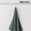 【MUJI 無印良品】棉圈絨雙線織浴巾/可吊掛/綠色(70*140cm)
