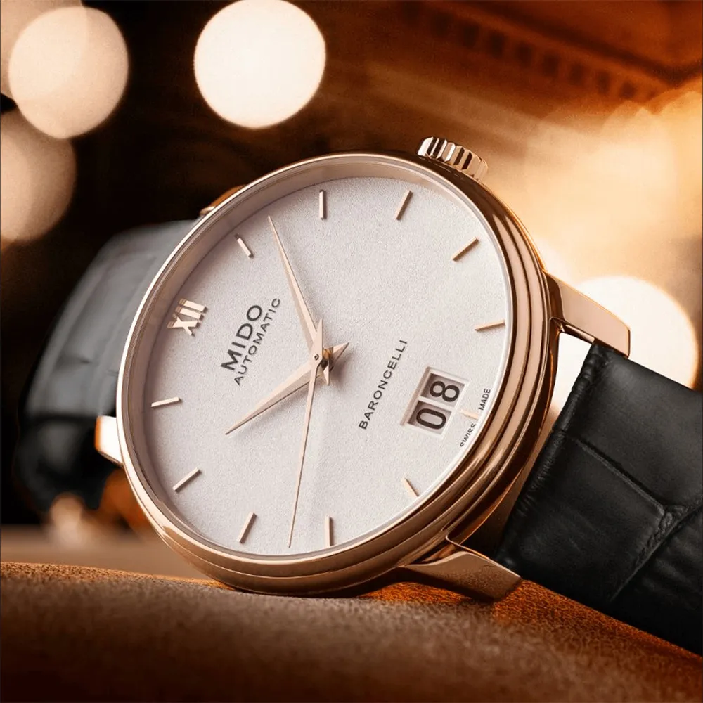 【MIDO 美度 官方授權】BARONCELLI 永恆系列 III 經典大視窗機械錶-40mm 畢業 禮物(M0274263601800)