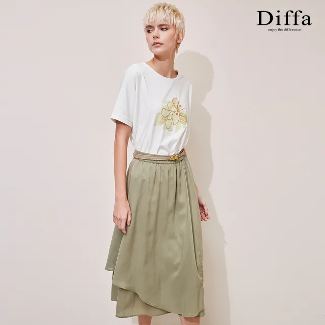 【Diffa】美型雙層設計長寬裙-女