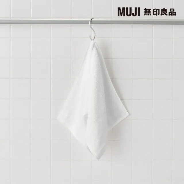 【MUJI 無印良品】棉圈絨雙線織面用巾/可吊掛/柔白(34*85cm)