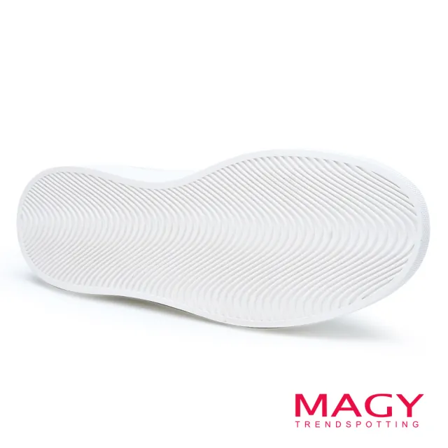 【MAGY】鏤空真皮厚底休閒鞋(白色)
