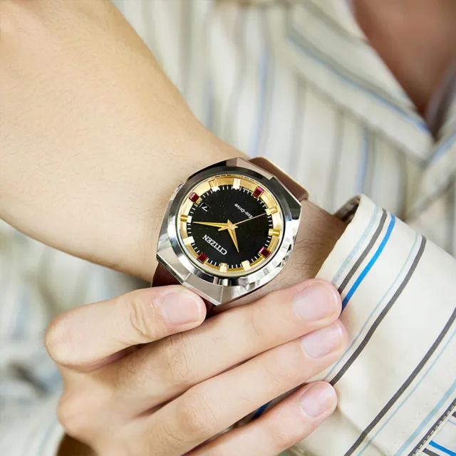 【CITIZEN 星辰 官方授權】GENTS 無際星輝限定款 限量光動能手錶-42.5mm 情人節 禮物(BN1010-05E)