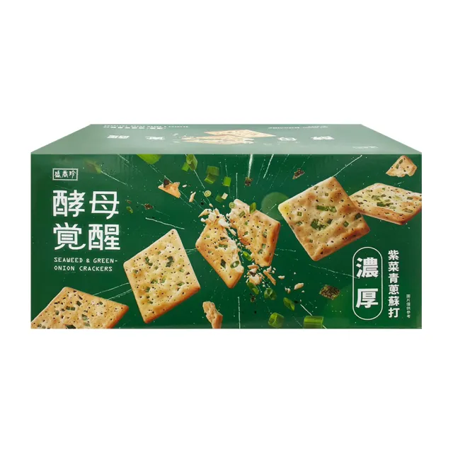 【盛香珍】酵母覺醒 濃厚紫菜青蔥蘇打餅(1525g/盒)