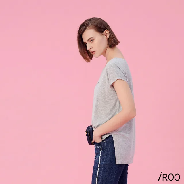 【iROO】圓領雙層針織衫