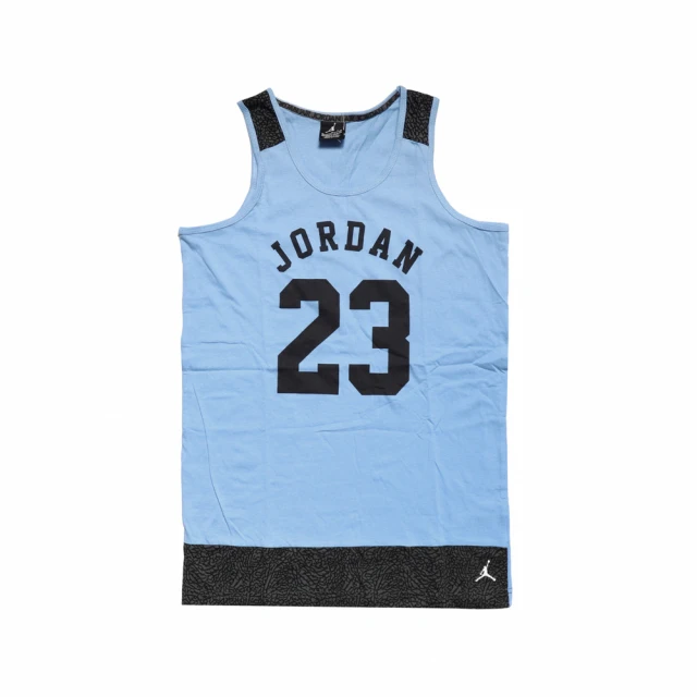 【NIKE 耐吉】背心 Jordan Tank 童款 喬丹 飛人 小朋友 運動休閒 23號 藍 黑(53311ST513-206)