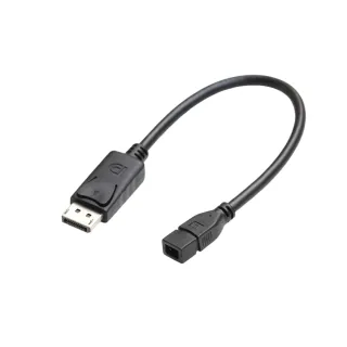 【Bravo-u】displayport 公 對mini displayport 母 連接器15cm(黑)