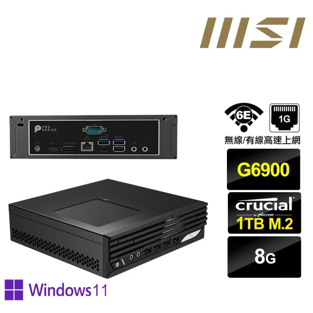 MSI 微星 雙核{鎧龍鐵匠P} Win11Pro迷你電腦(