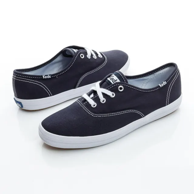 【Keds】CHAMPION 品牌經典綁帶休閒鞋-藍(9191W110004)