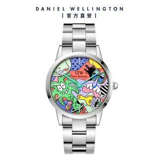 【Daniel Wellington】DW 手錶 Iconic Steven Harrington 36mm限量聯名精鋼錶-極光銀(DW00100734)
