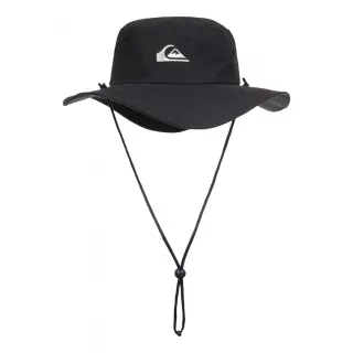 【QUIKSILVER】男款 配件 戶外運動帽 漁夫帽  休閒帽 衝浪帽 BUSHMASTER(黑色)