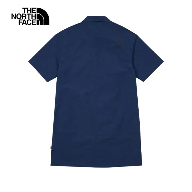 【The North Face 官方旗艦】北面女款藍色DWR防潑水舒適透氣休閒裙子｜87YJ8K2