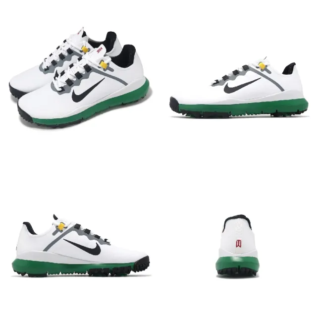 【NIKE 耐吉】高爾夫球鞋 TW 13 男鞋 寬楦 白 黑 防潑水 老虎伍茲 皮革 運動鞋(DR5753-100)