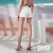 【IGD 英格麗】網路獨賣款-個性破壞不修邊短褲(白色)