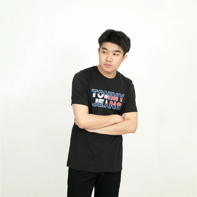 【Tommy Hilfiger】Tommy Hilfiger 短T  大尺碼 短袖 LOGO T恤 純棉 圓領(短袖 T恤8518)
