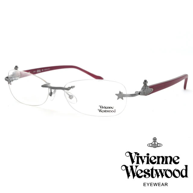 Vivienne Westwood 經典土星設計無框光學鏡框(紫 VW12204)