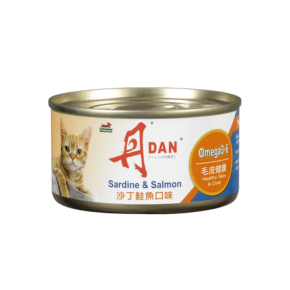 【DAN 丹】沙丁鮭魚口味 貓罐 185G*24罐(貓罐頭/全齡貓/貓濕糧/嚴選國外進口 副食)