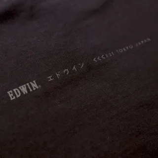 【EDWIN】男裝 人氣復刻款 賽車LOGO短袖T恤(黑色)