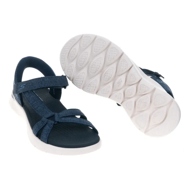 【SKECHERS】女鞋 健走系列涼拖鞋 瞬穿舒適科技 GO WALK FLEX SANDAL(141481NVY)