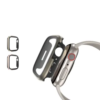 【魚骨牌 SwitchEasy】Apple Watch  9/8/7 41mm Modern Hybrid 鋼化玻璃鋁合金保護殼(通用最新S9)