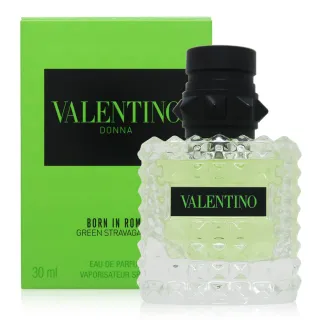【VALENTINO 范倫鐵諾】Donna Born in Roma Green Stravaganza 訂製羅馬淡香精-綠 EDP 30ml(平行輸入)