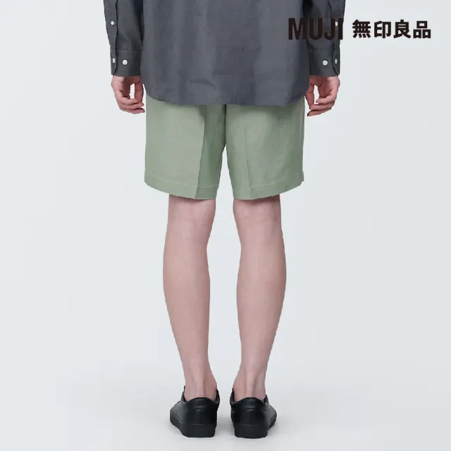 【MUJI 無印良品】男大麻混不易起皺短褲(共3色)