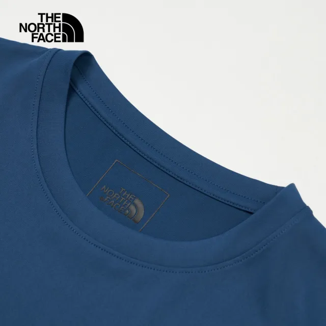 【The North Face 官方旗艦】【抗UV】】北面男款UPF藍色吸濕排汗防曬舒適透氣休閒短袖T恤｜87VZHDC
