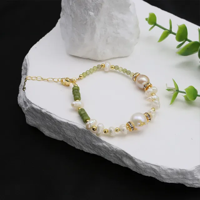 【禧禧珠寶】巴洛克綠東陵手鍊