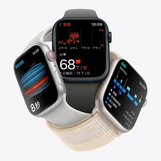 【Apple】A級福利品 Apple Watch Series 8 45公釐 GPS 鋁金屬錶殼 保固6個月 贈矽膠錶帶+矽膠錶殼