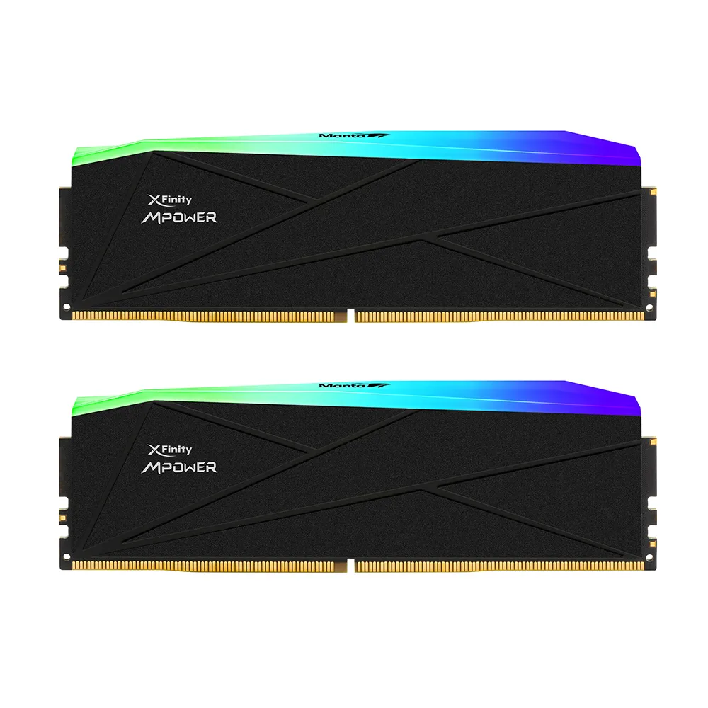 【v-color】MANTA XFinity RGB DDR5 7600 48GB kit 24GBx2(MSI MPOWER 桌上型超頻記憶體)