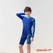【SPEEDO】男孩 運動及膝泳褲Splash ＆ Learn(藍/滑板車)