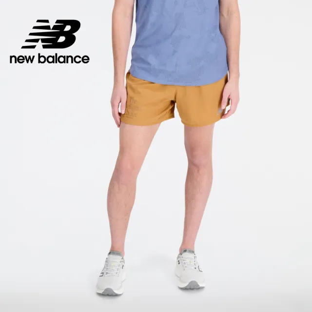 【NEW BALANCE】NB 多用途5吋短褲/跑褲/運動褲_男褲_大地色_AMS21278TOB(亞版 版型正常)